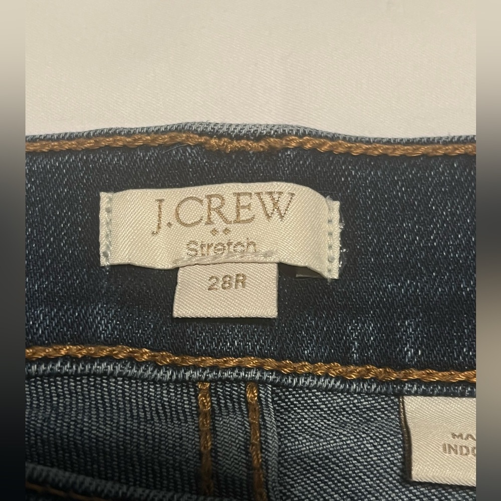 J. CREW Stretch Women’s   8” 1/2  Low - Rise  Medium Wash Blue Jeans Size 28 R - Picture 7 of 13